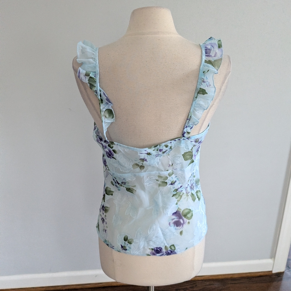 NEW Women's Vintage Secret Treasures Tank And Robe Silky Set Large - Picture 5 of 10